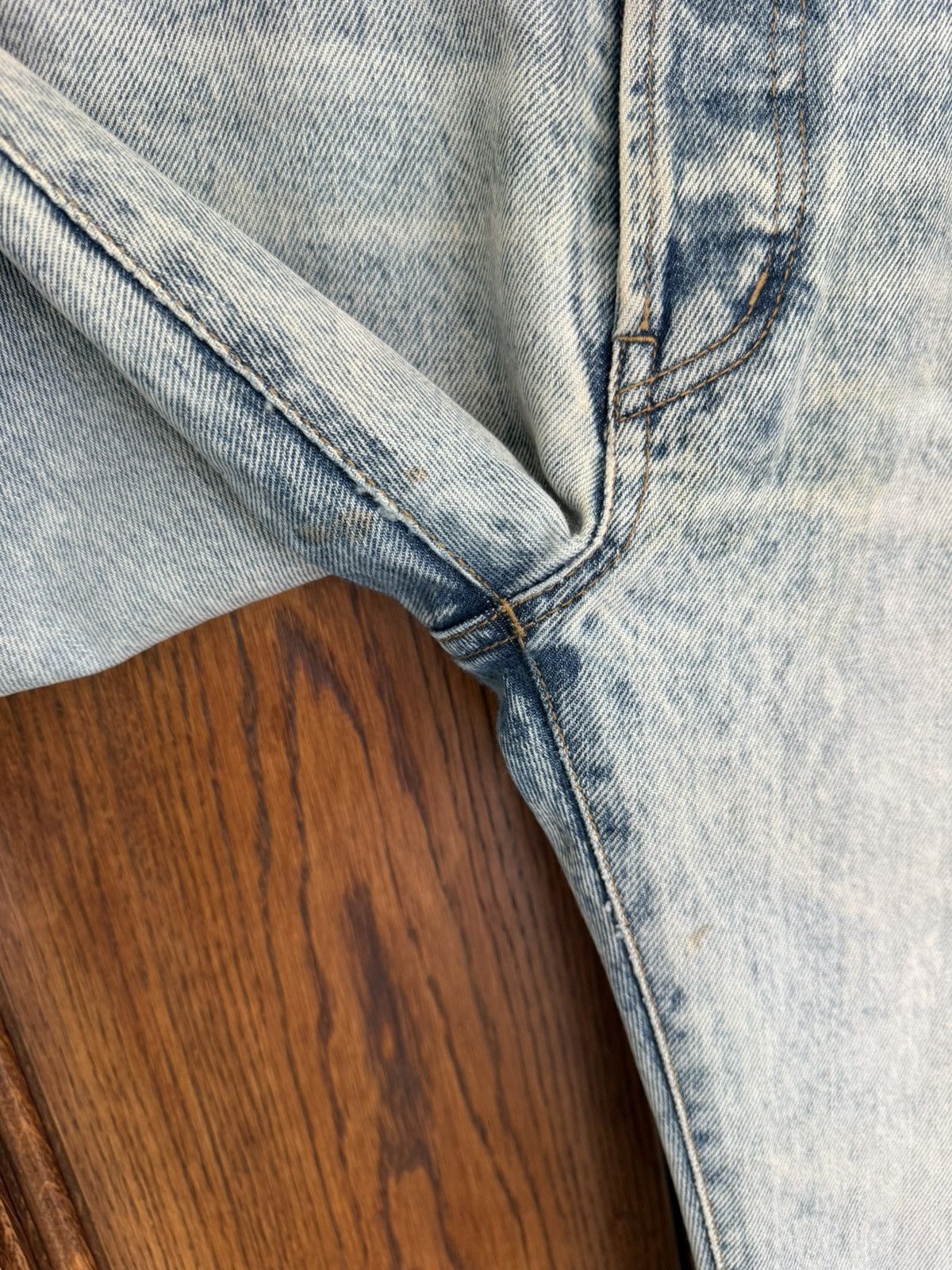 Saint Laurent Paris 1/1 SS16 Saint Laurent knee slit crash hedi jeans 28 sample Size US 28 / EU 44 - 16 Thumbnail