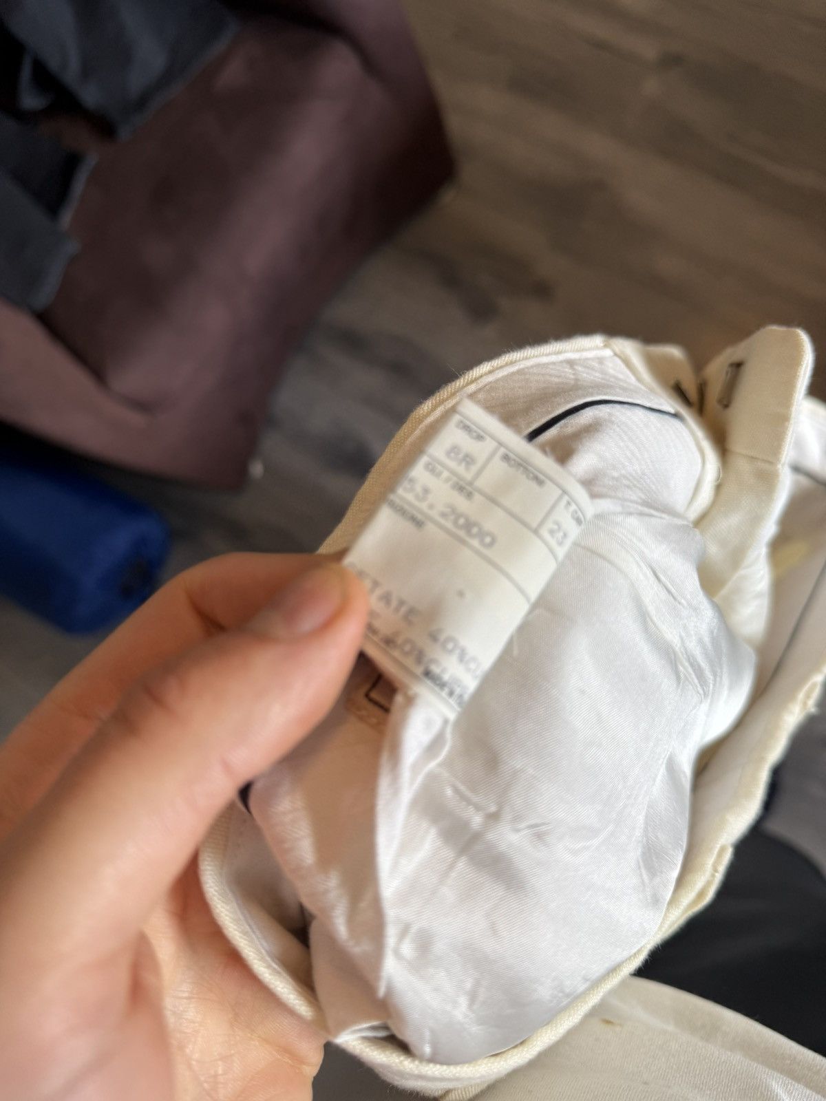 Hermes Hermès Ivory Linen Trousers with Cuffed Hem Size US 38 / EU 54 - 11 Thumbnail