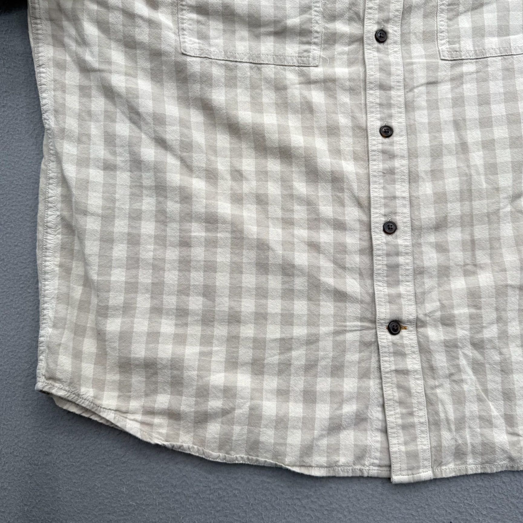 Carhartt VINTAGE Carhartt Shirt Mens XL Beige Gray Plaid Short Sleeve Button Front Workwear Size US XL / EU 56 / 4 - 6 Thumbnail