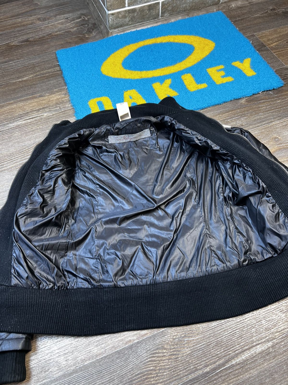 True Religion × Vintage True Religion Quilted Black Nylon Zipped Puffer Down Jacket Size XS / US 0-2 / IT 36-38 - 13 Thumbnail
