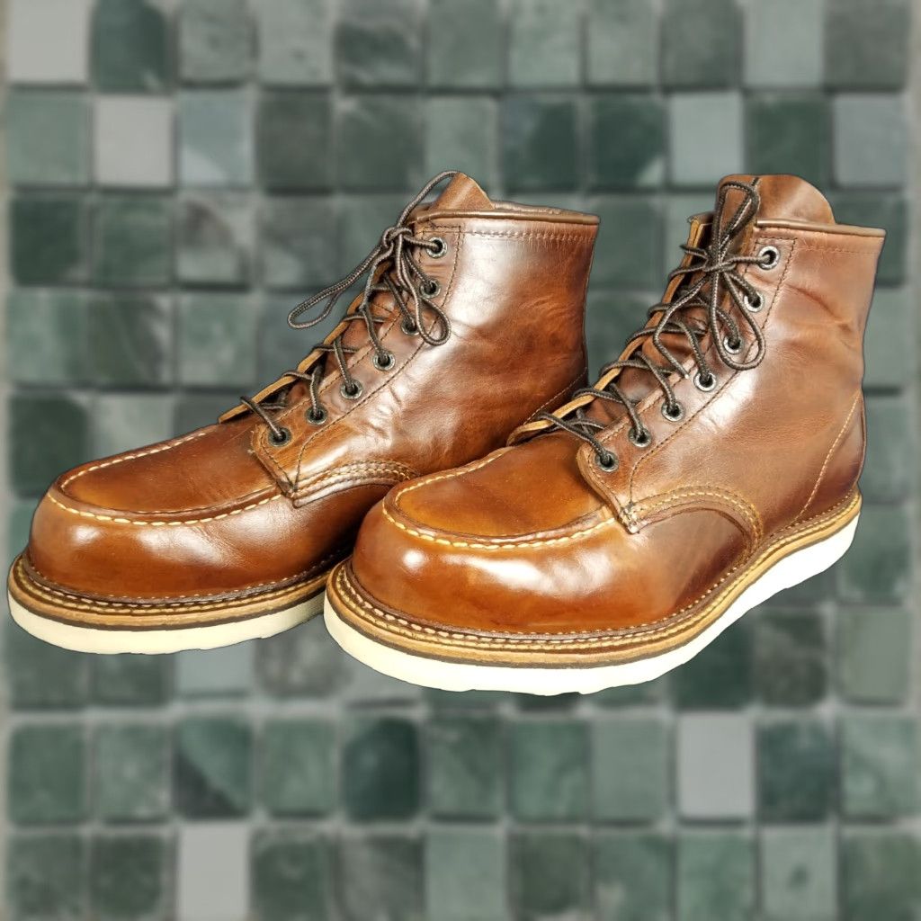 Vintage VINTAGE Red Wing Shoes 1907 Heritage Brown Leather Cream Sole Work Boots SZ 9.5 D Mens Boots Brown Leather 1907 Heritage 1907 Boots Size US 10 / EU 43 - 1 Thumbnail