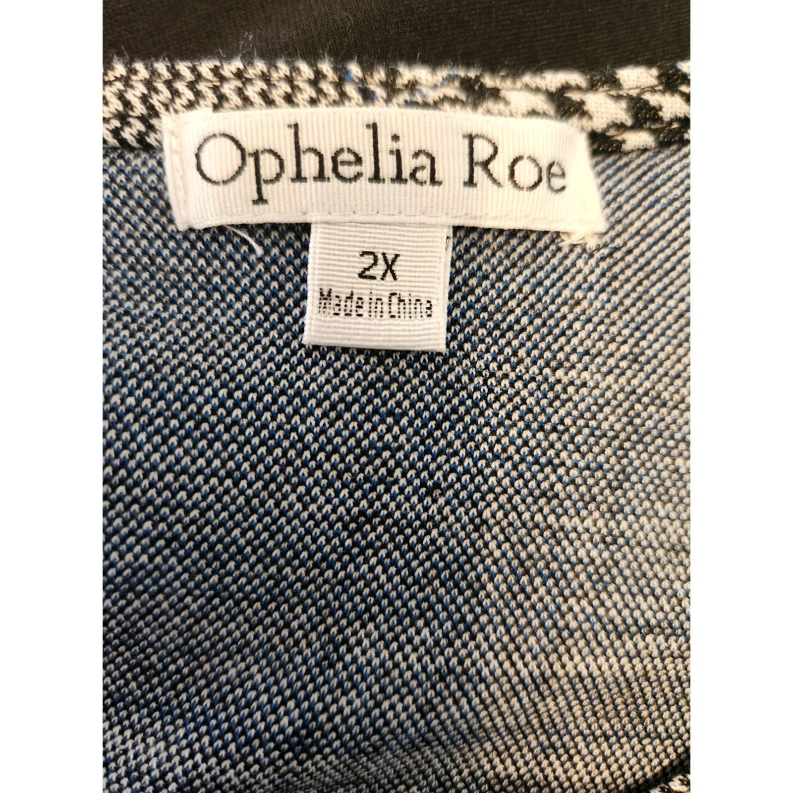 Vintage Ophelia Roe Shift Dress Plus Size 2X Gray Plaid Black Red Side Stripe Stretch Knit Size XXL / US 16-18 / IT 52-54 - 5 Thumbnail