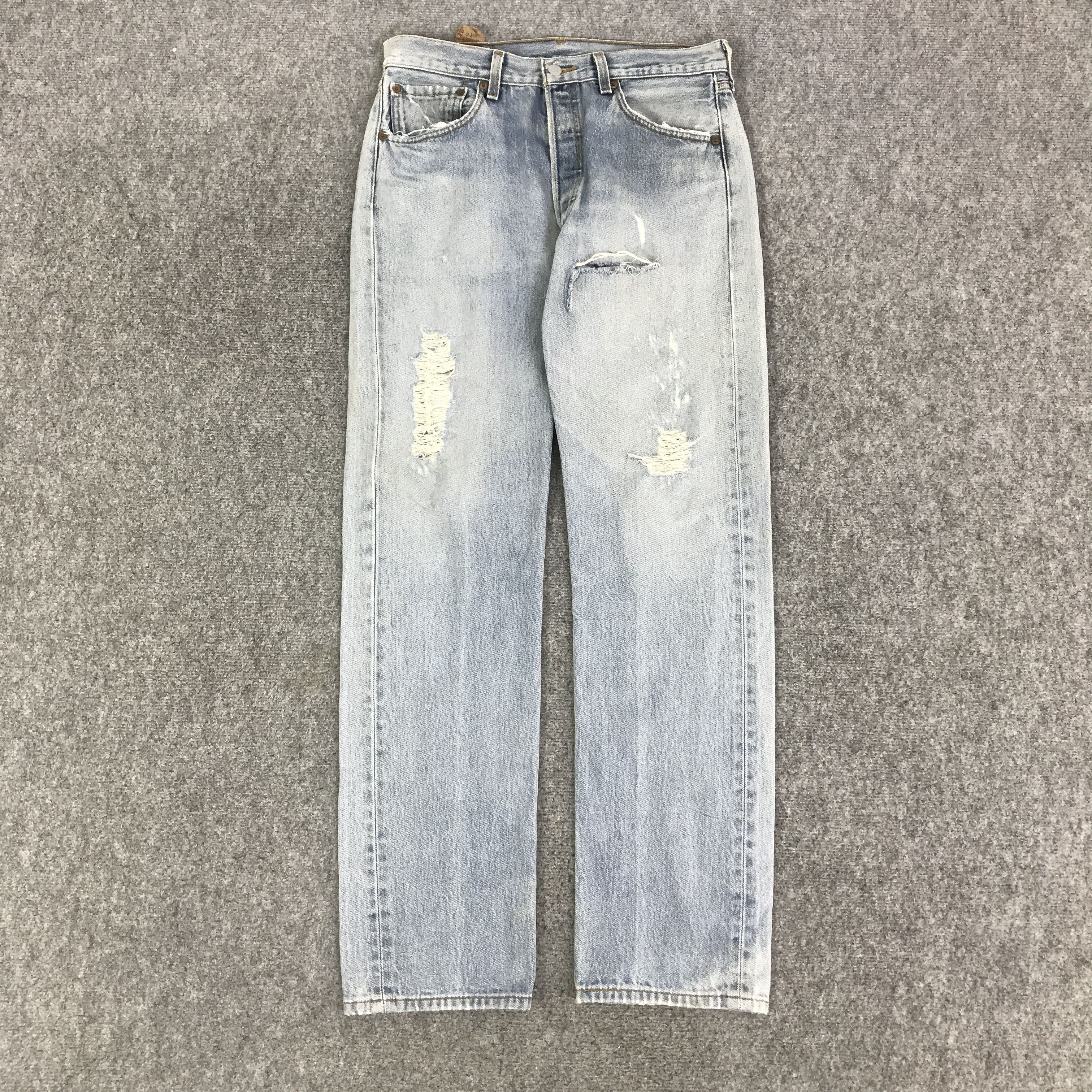 Levi's LEVIS DISTRESSED DENIM WASH FADED PANTA K118B5 Size US 32 / EU 48 - 1 Thumbnail