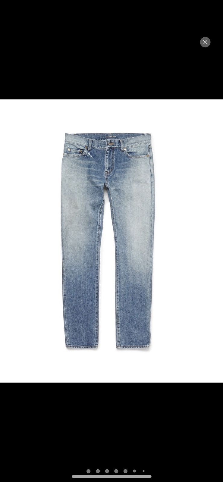 Saint Laurent Paris Hedi Slimane SLP D02 Fit Blue Faded Wash Denim Jeans Size US 31 - 5 Thumbnail