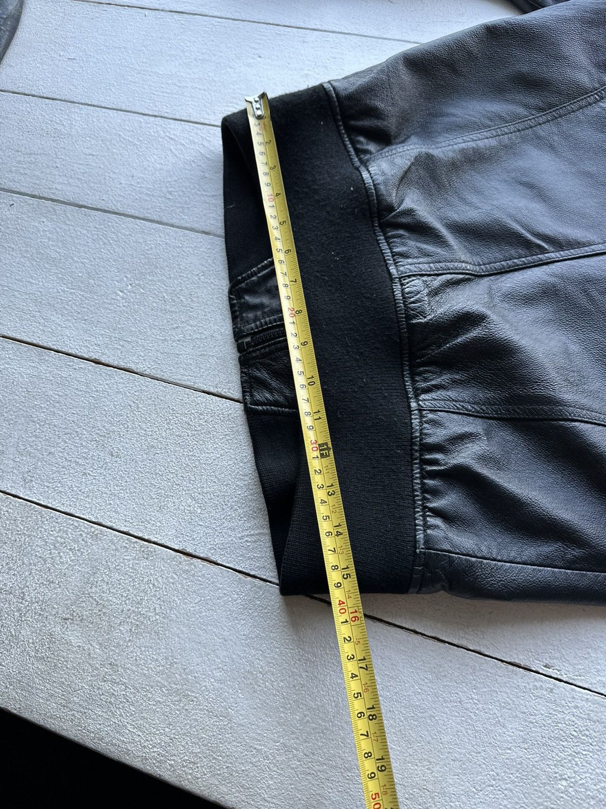 Other 🚨Y2K RICK OWENS TYPE DIRTY SLIM FIT ZIP LEATHER JACKET Size L / US 10 / IT 46 - 13 Thumbnail