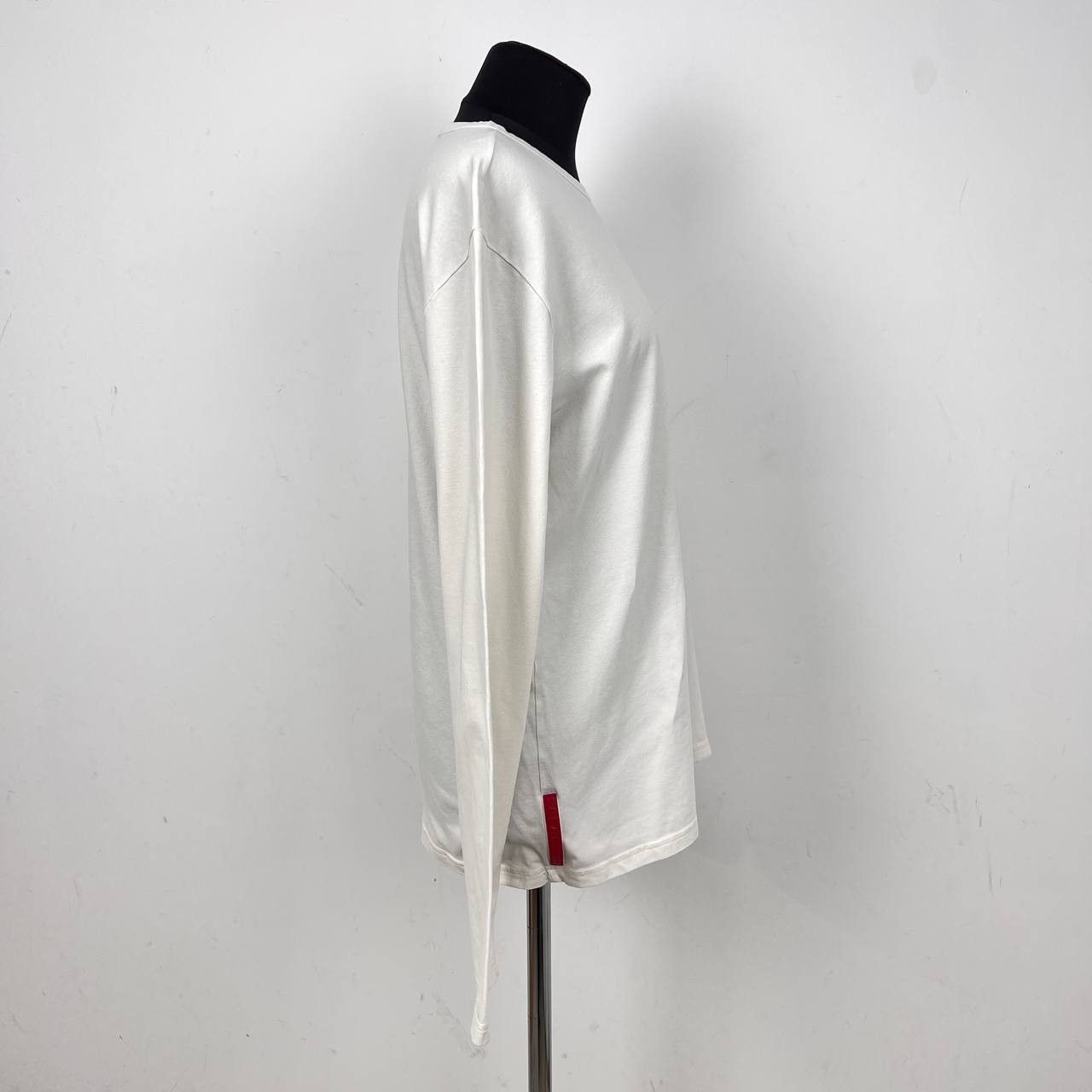 Prada PRADA Luna Rossa White Long Sleeve Red Tab Logo Sport Men's Size US L / EU 52-54 / 3 - 5 Thumbnail