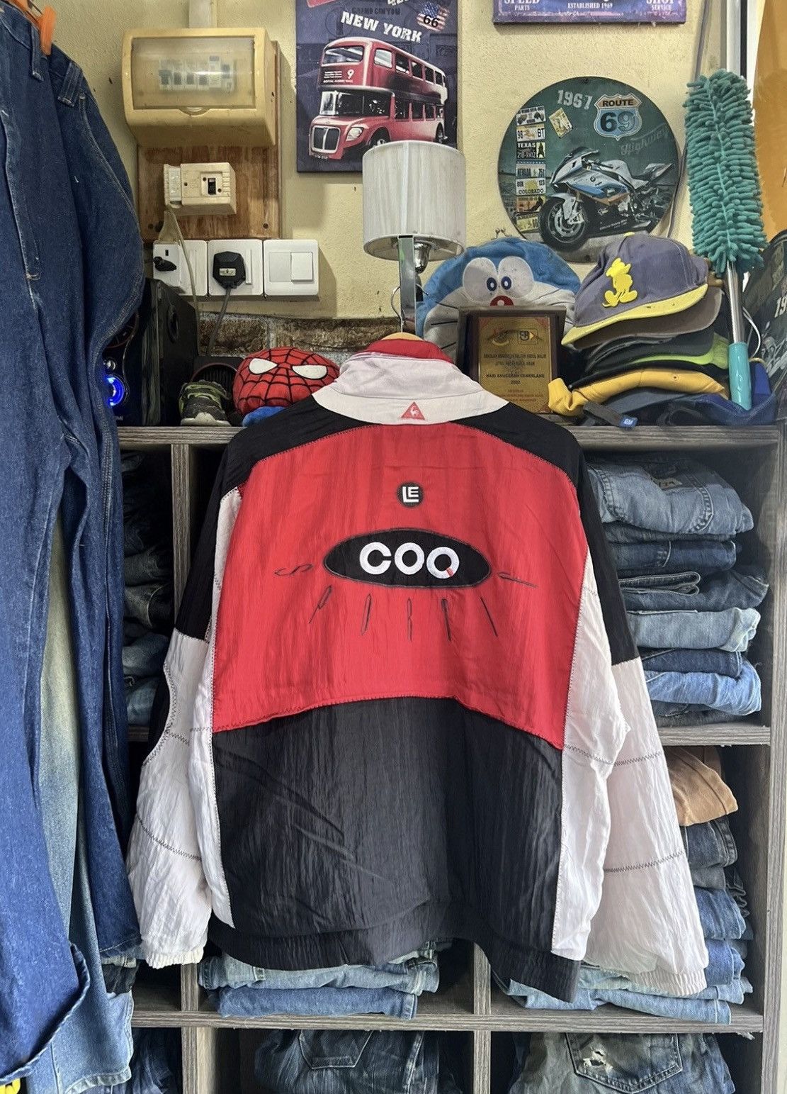 Le Coq Sportif 🔥Rare Le Coq Sportif Pathwork Coogi Style Zipper Jacket Size US L / EU 52-54 / 3 - 3 Thumbnail