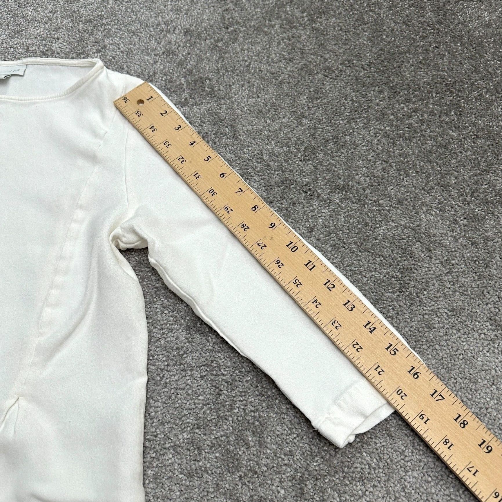 J. Jill J. Jill Shift Dress Women M White Boat Neck Long Sleeve Knee Length Classic Size M / US 6-8 / IT 42-44 - 7 Thumbnail