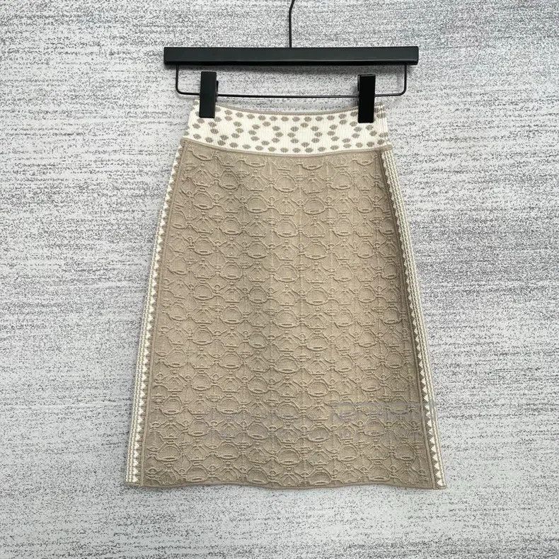 Hermes Geometric Pattern Jacquard High-waisted Short Skirt