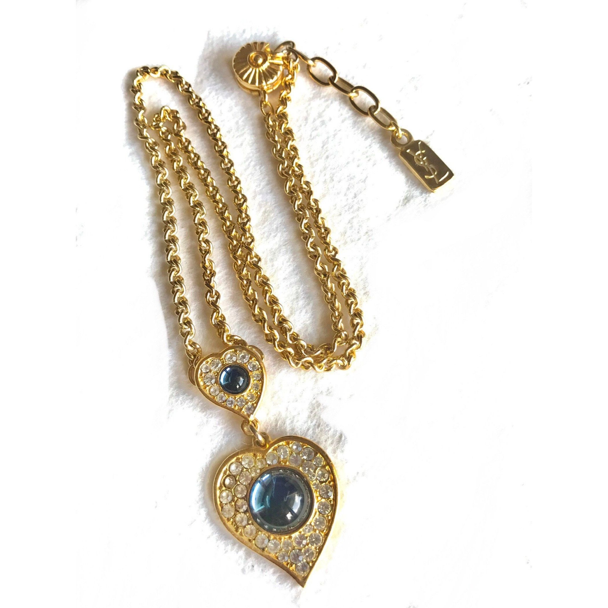 Yves Saint Laurent MINT. Vintage Yves Saint Laurent necklace with heart top Size ONE SIZE - 5 Thumbnail