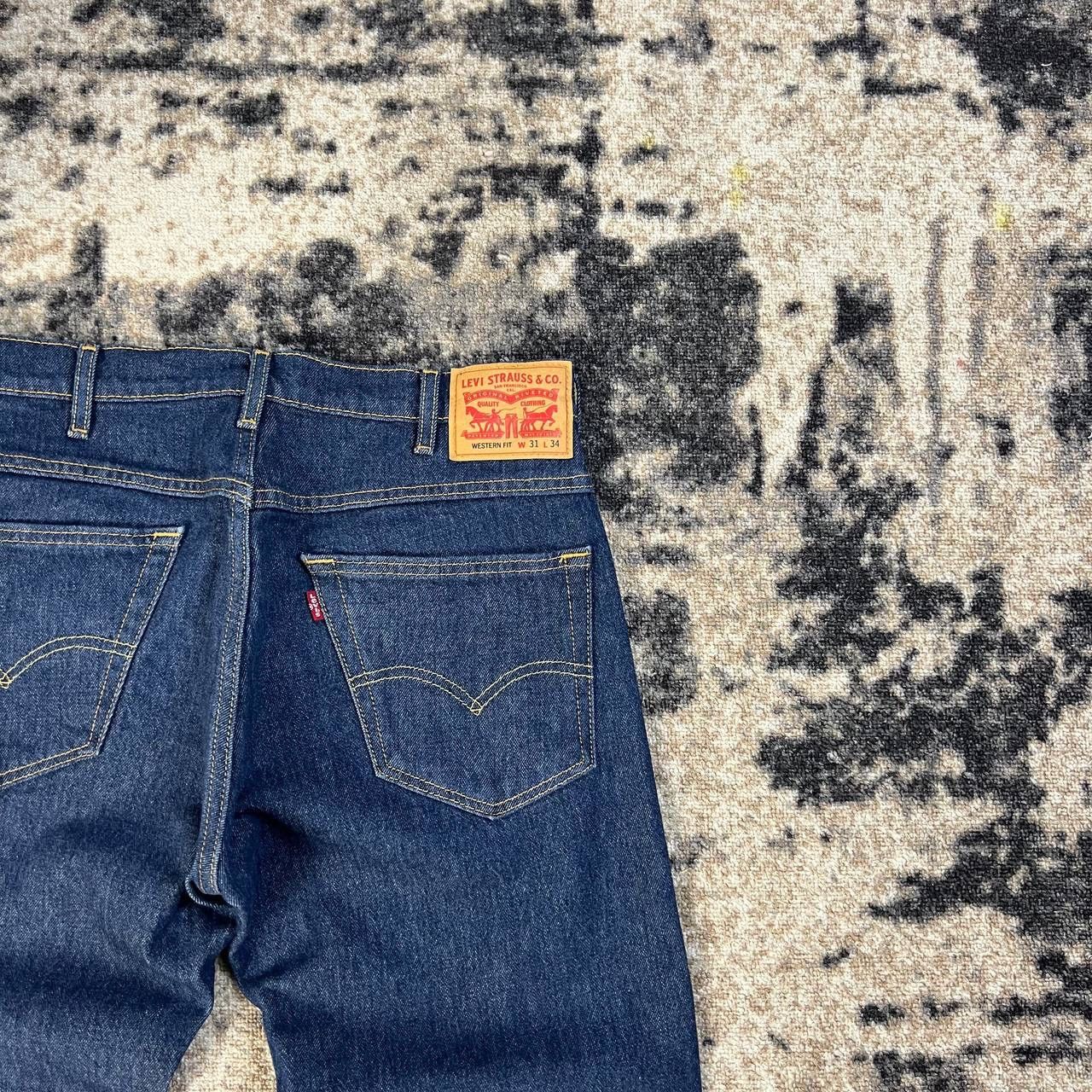 Levi's Levis Western Fit Rare Deep Blue Denim Jeans Size US 31 - 3 Thumbnail