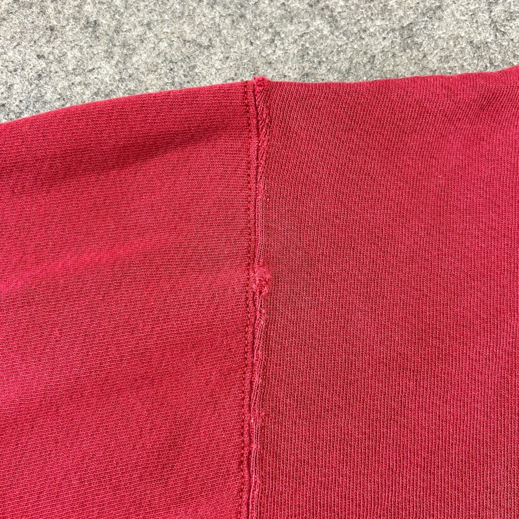 Russell Athletic VINTAGE Russell Sweatshirt Mens L Red 1/4 Zip Pullover Cotton Thrashed 90s Size US L / EU 52-54 / 3 - 6 Thumbnail