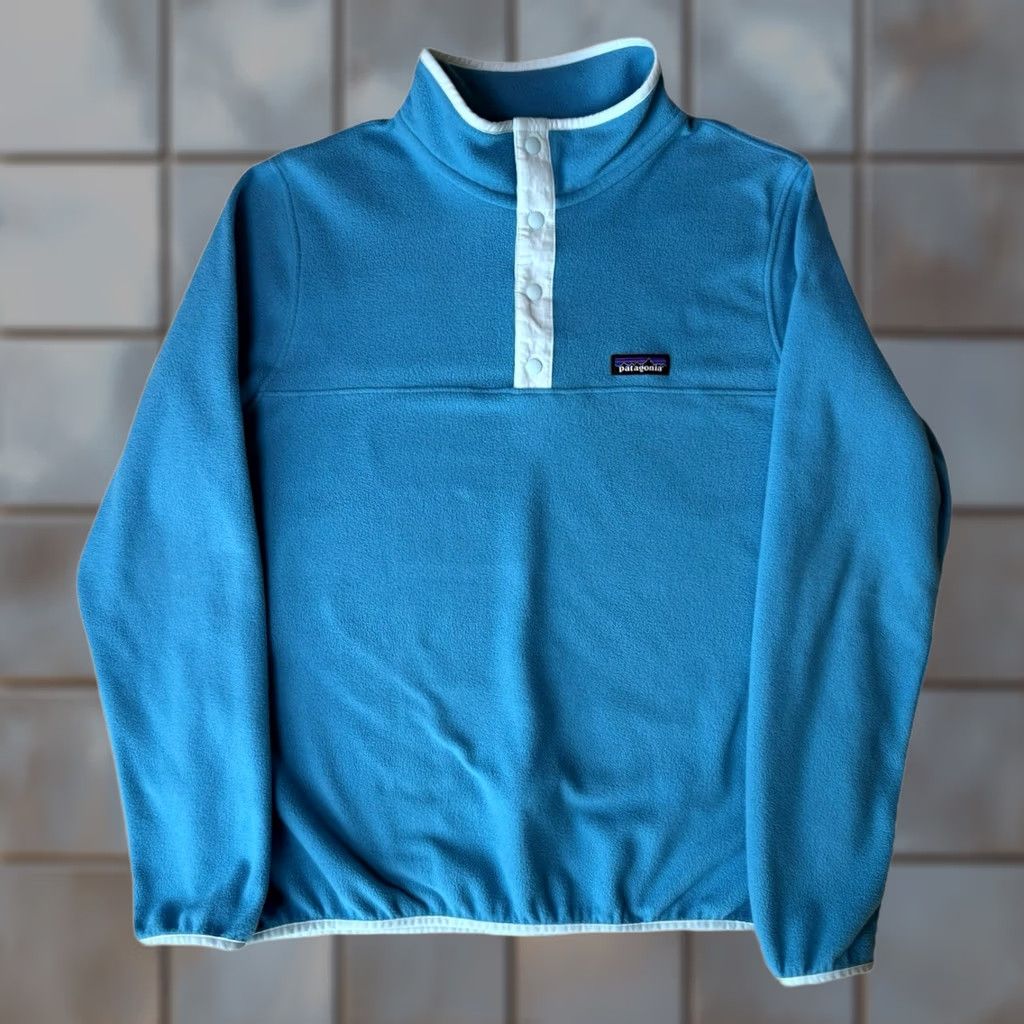 Patagonia Patagonia Jacket Women's XL Blue Fleece Micro D Snap T Pullover Outerwear Size XL / US 12-14 / IT 48-50 - 1 Thumbnail