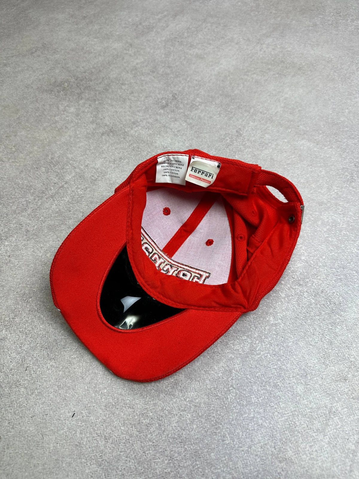 Ferrari Vintage Ferarri F-1 Racing Reflective Red Cap Os Size ONE SIZE - 5 Thumbnail
