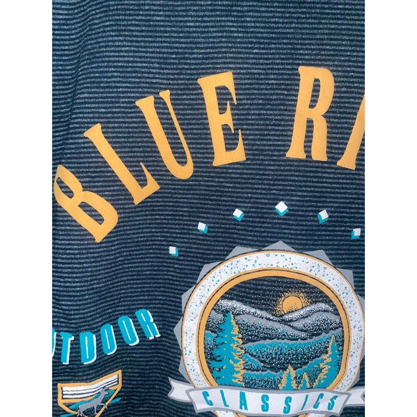 Vintage 90s Vintage Blue Ridge Nature Mountains Green Shirt Striped Size US L / EU 52-54 / 3 - 2 Thumbnail