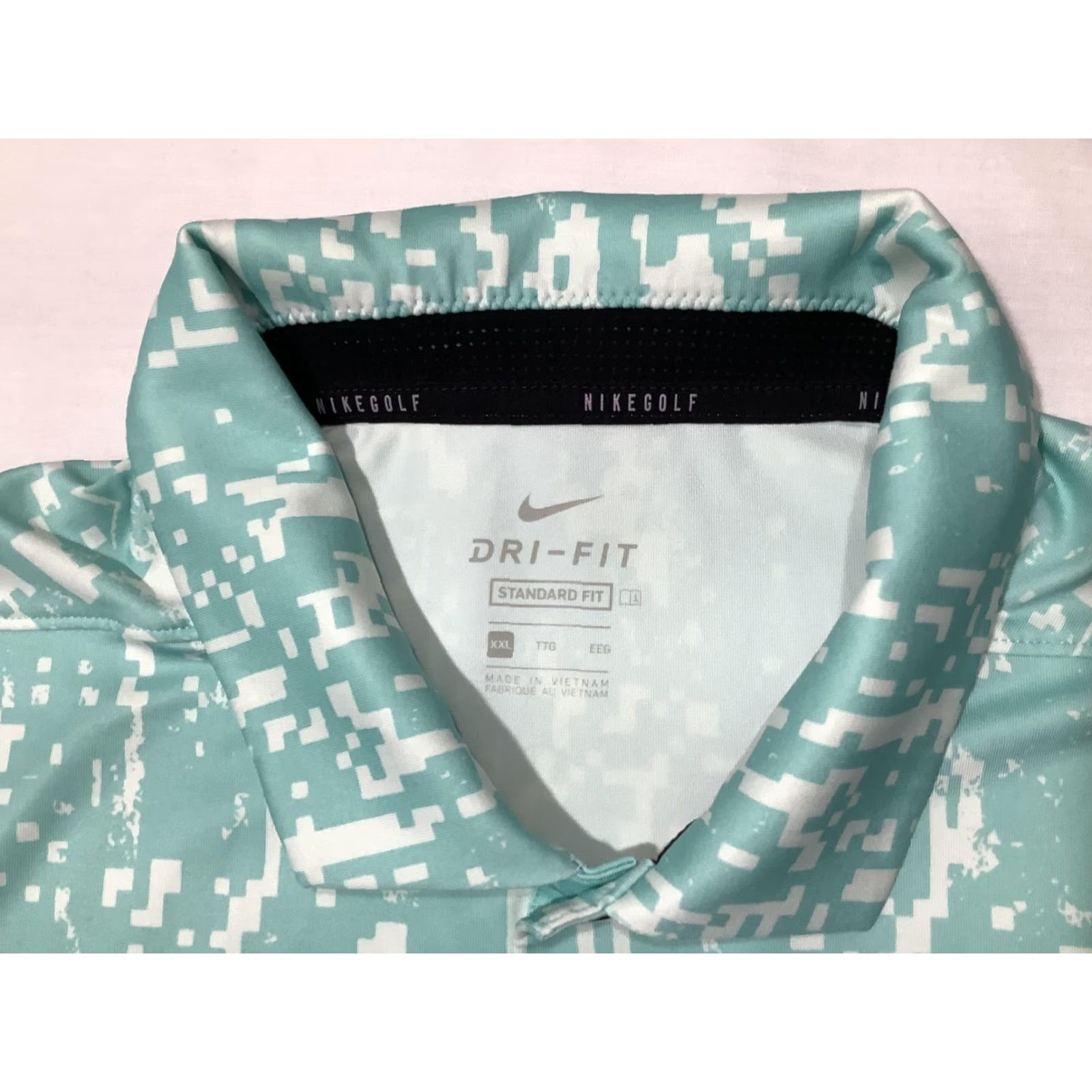 Nike Nike Dri-FIT Polo Shirt Mens 2XL Blue Digital Camo Golf Athletic Regular Fit Size US XXL / EU 58 / 5 - 5 Thumbnail