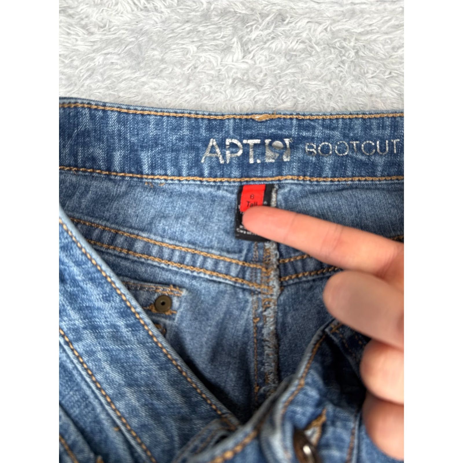 Apt. 9 APT9 Jeans Womens 6 T Blue Denim Bootcut Cotton Blend Mid Rise Western 29x33 Size 28" / US 6 / IT 42 - 6 Thumbnail