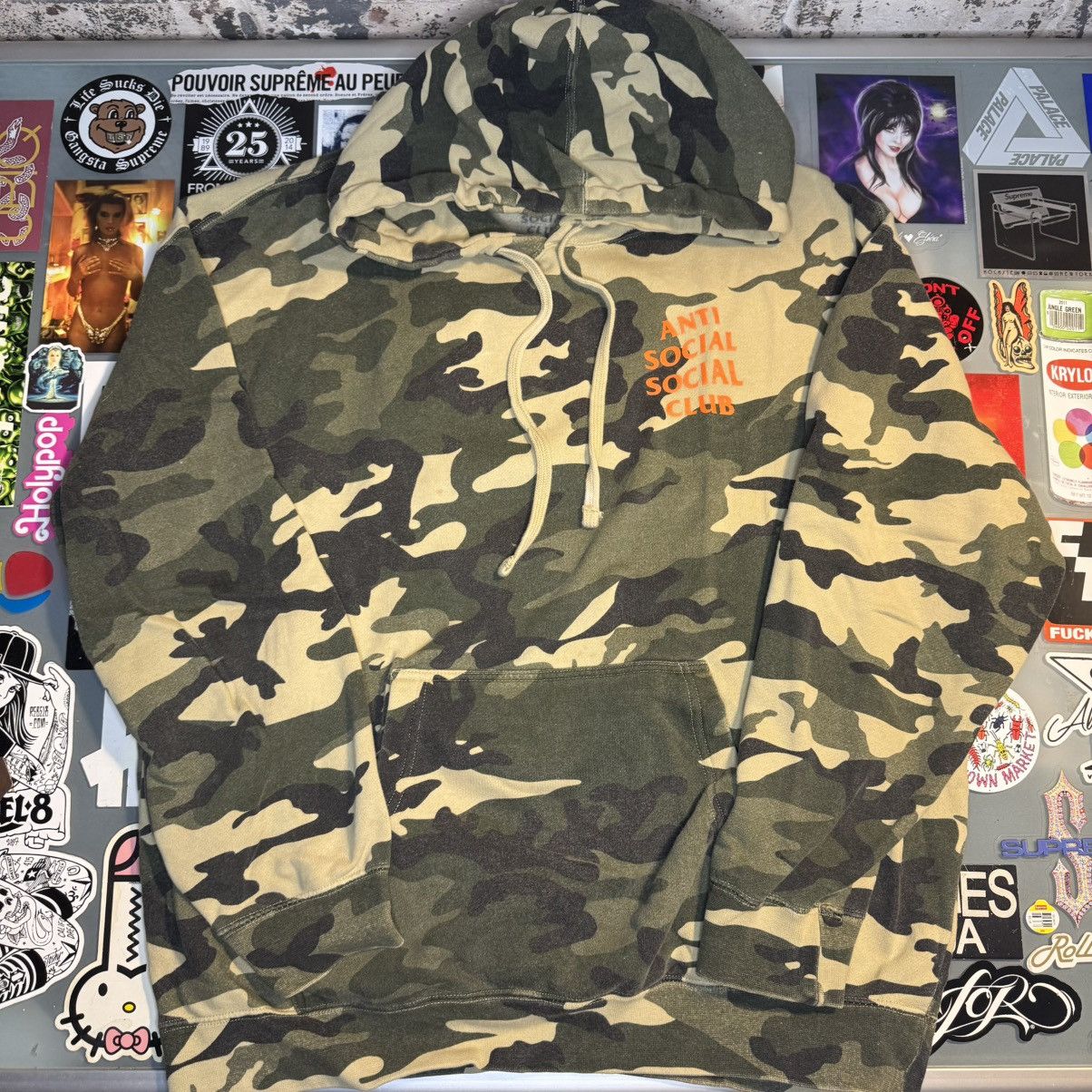Anti Social Social Club Sixth St Camo Hoodie Size Large Used