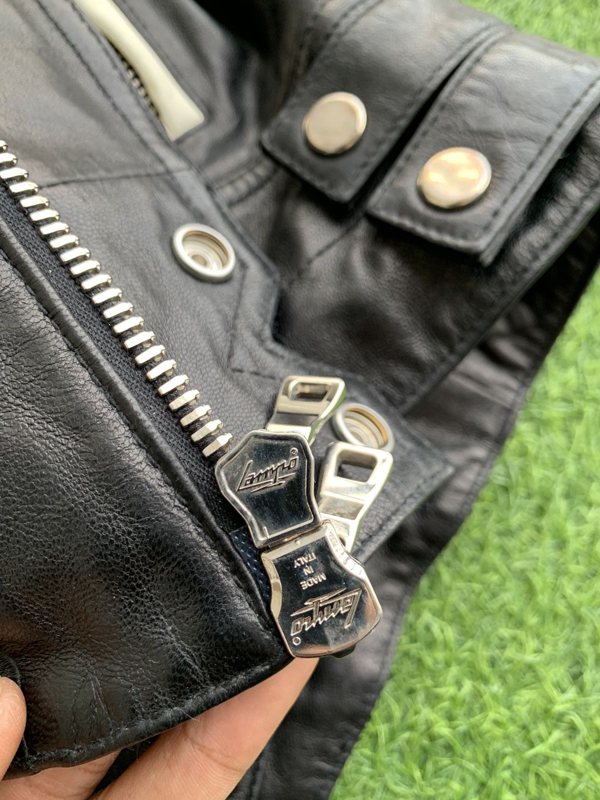 SS 15 Balmain Bomber Bikers Lamb Leather Jacket