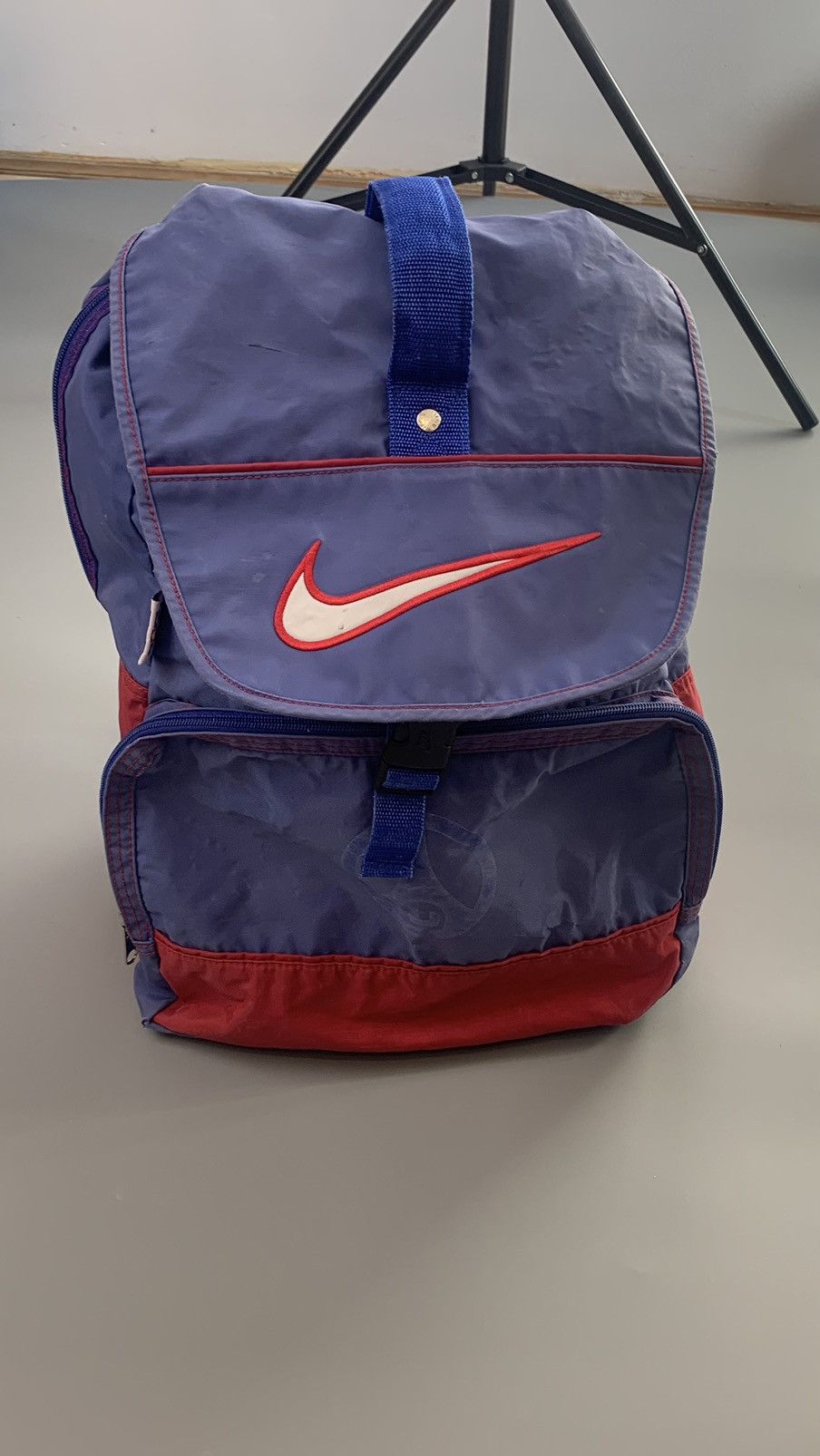 Nike × Vintage 90s Nike Vintage Big Center Swoosh PSG Backpack Size ONE SIZE - 4 Thumbnail
