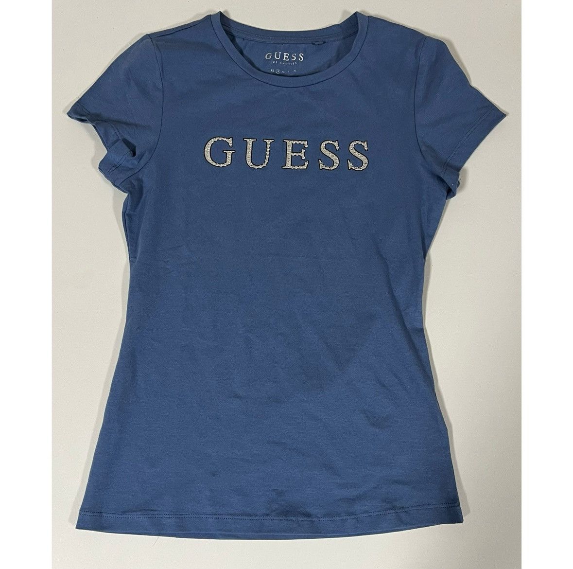 Guess Guess Blue Diamond Logo Crewneck Tee T-Shirt Top Size S 💎 Size S / US 4 / IT 40 - 1 Thumbnail