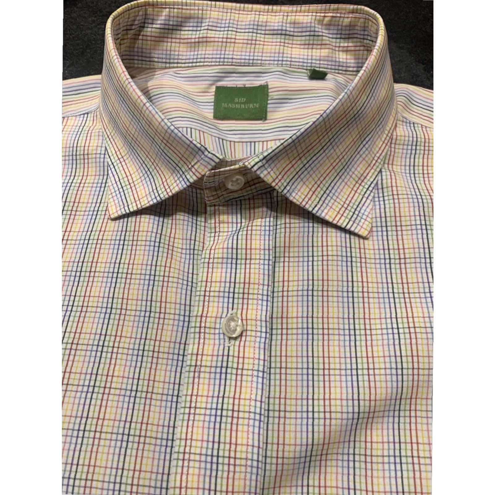 Sid Mashburn Oxford Men's XL Long Sleeve Button Up Striped Multicolor Shirt Size US XL / EU 56 / 4 - 7 Thumbnail
