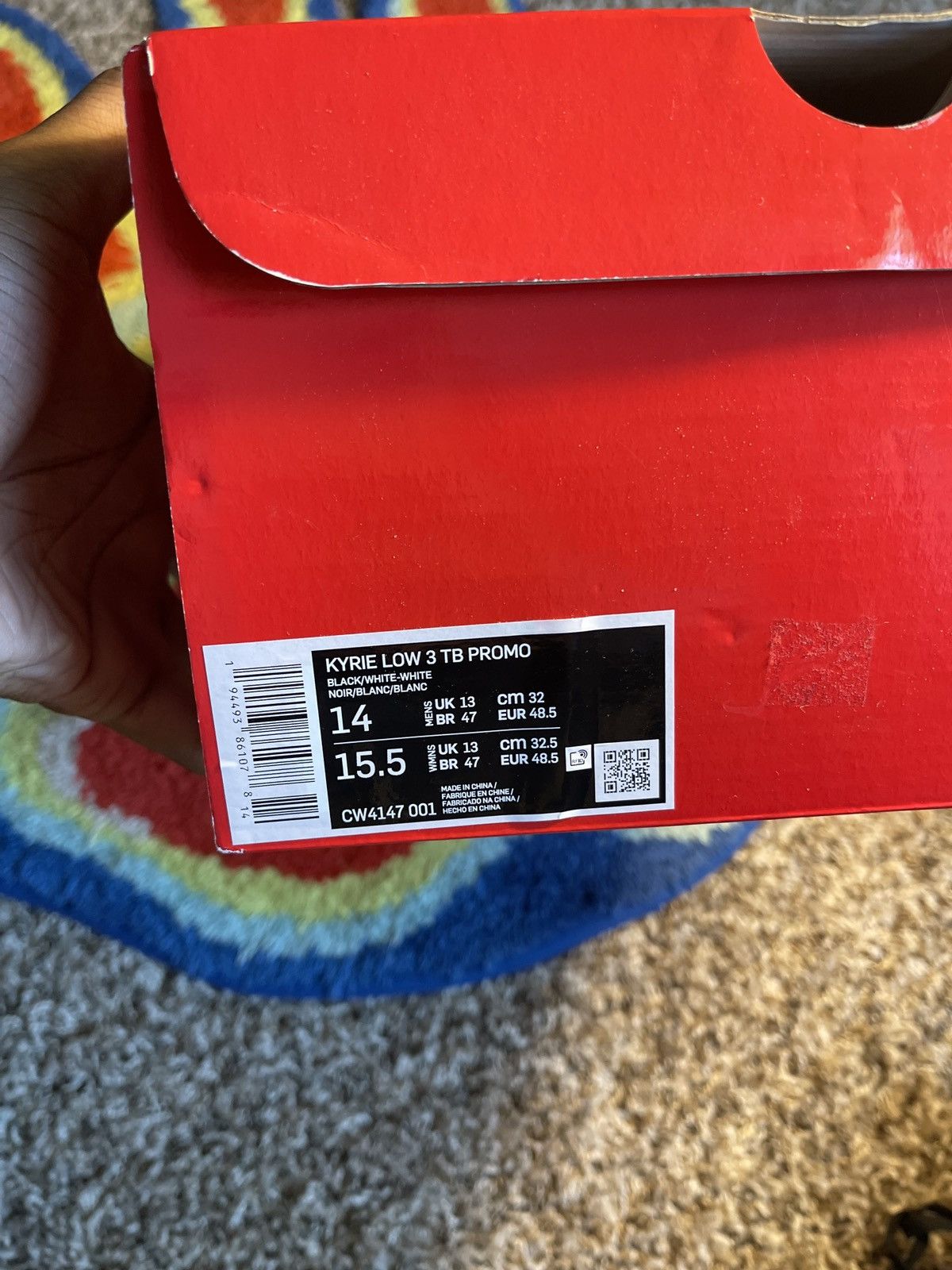 Nike Kyrie Low 3 TB PROMO Black/White Size US 14 / EU 47 - 8 Thumbnail