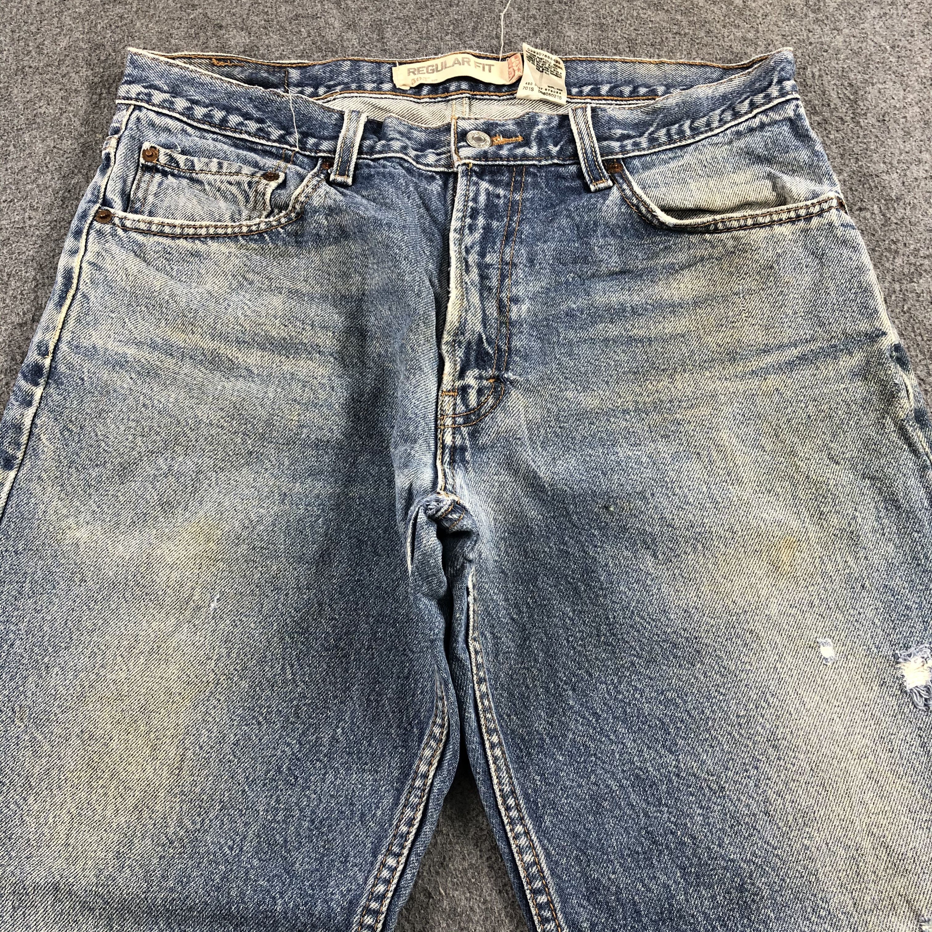 Levi's Vintage Blue Wash Levis 505 Jeans-J2049 Size US 35 - 3 Thumbnail