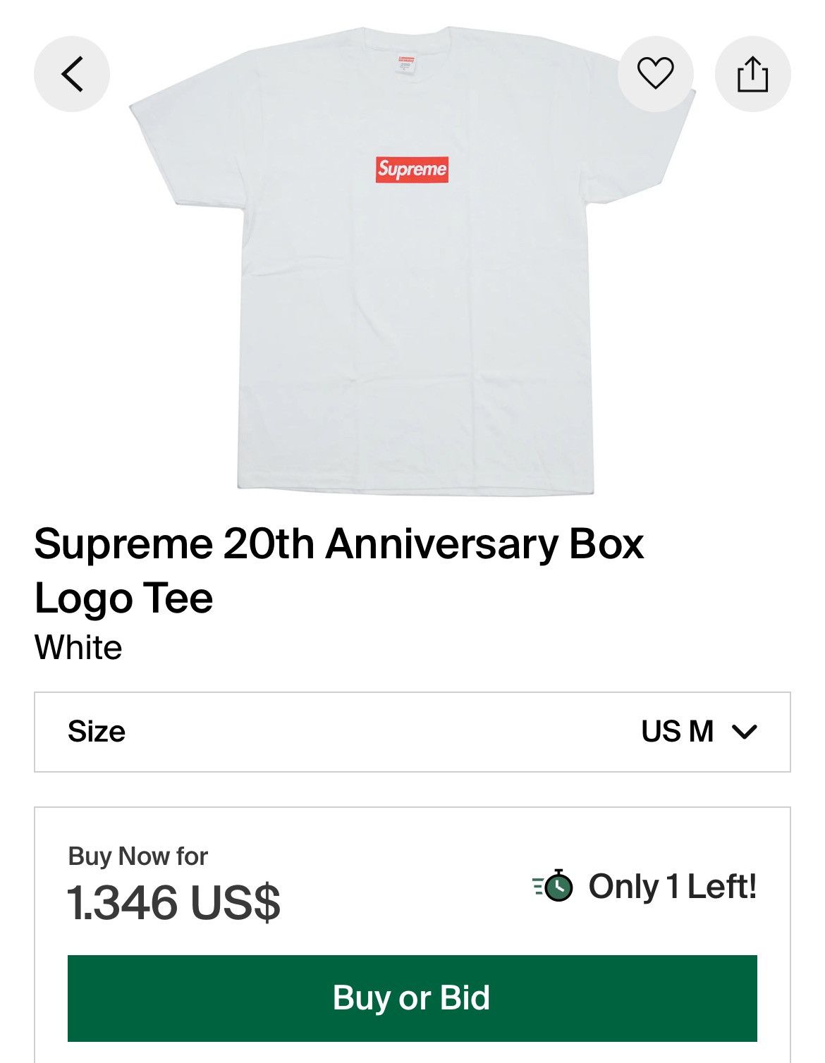 Supreme Supreme 20th Anniversary Box Logo Size US M / EU 48-50 / 2 - 4 Thumbnail