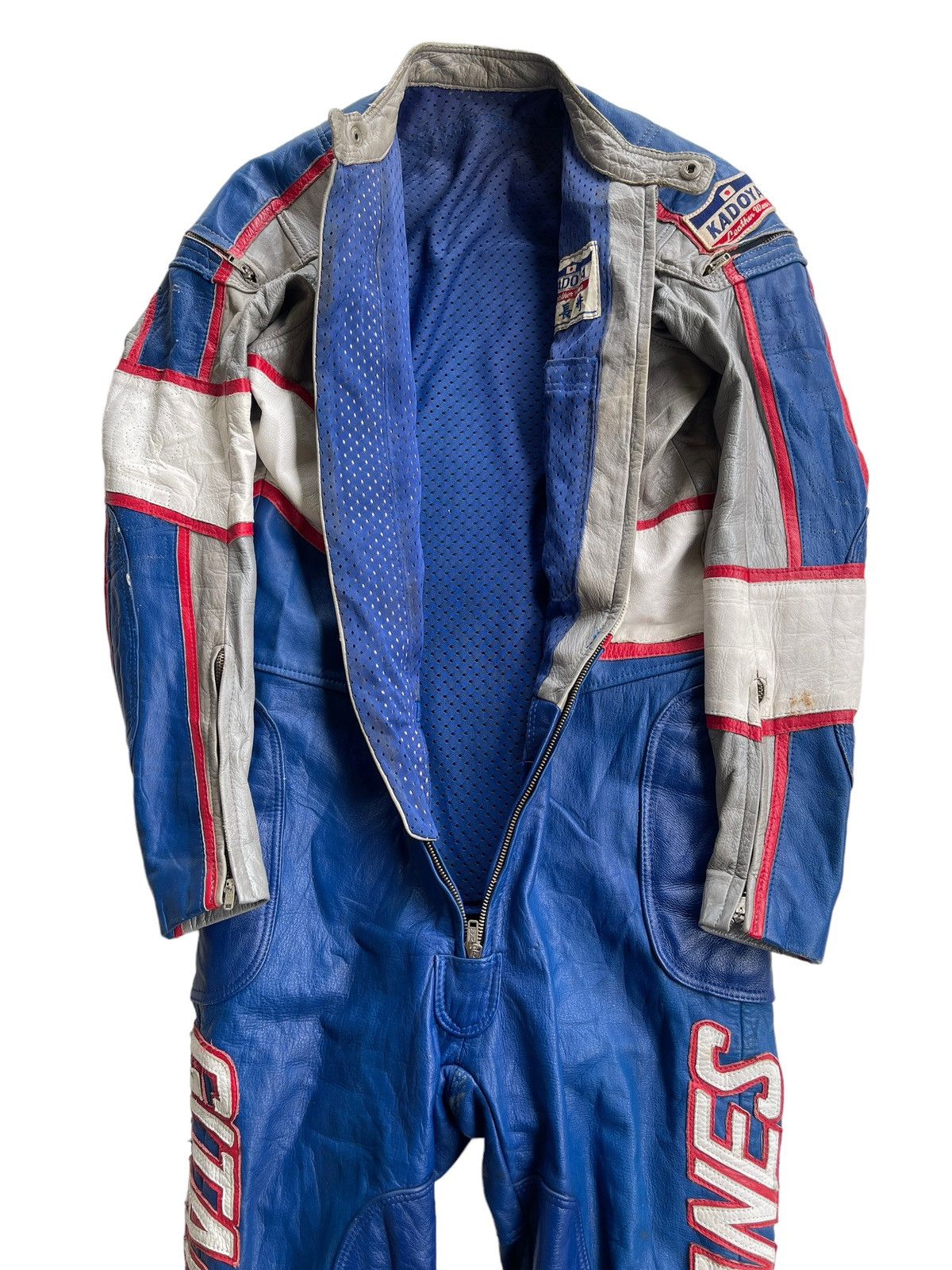 Japanese Brand Vintage 80s Kadoya Leather Racing Suit Size US 28 / EU 44 - 7 Thumbnail