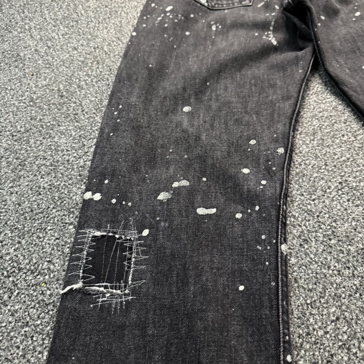 If Six Was Nine 🔥🇯🇵 90s Japanese LGB Sun Faded Paints Splatter Denim Size US 29 - 9 Thumbnail