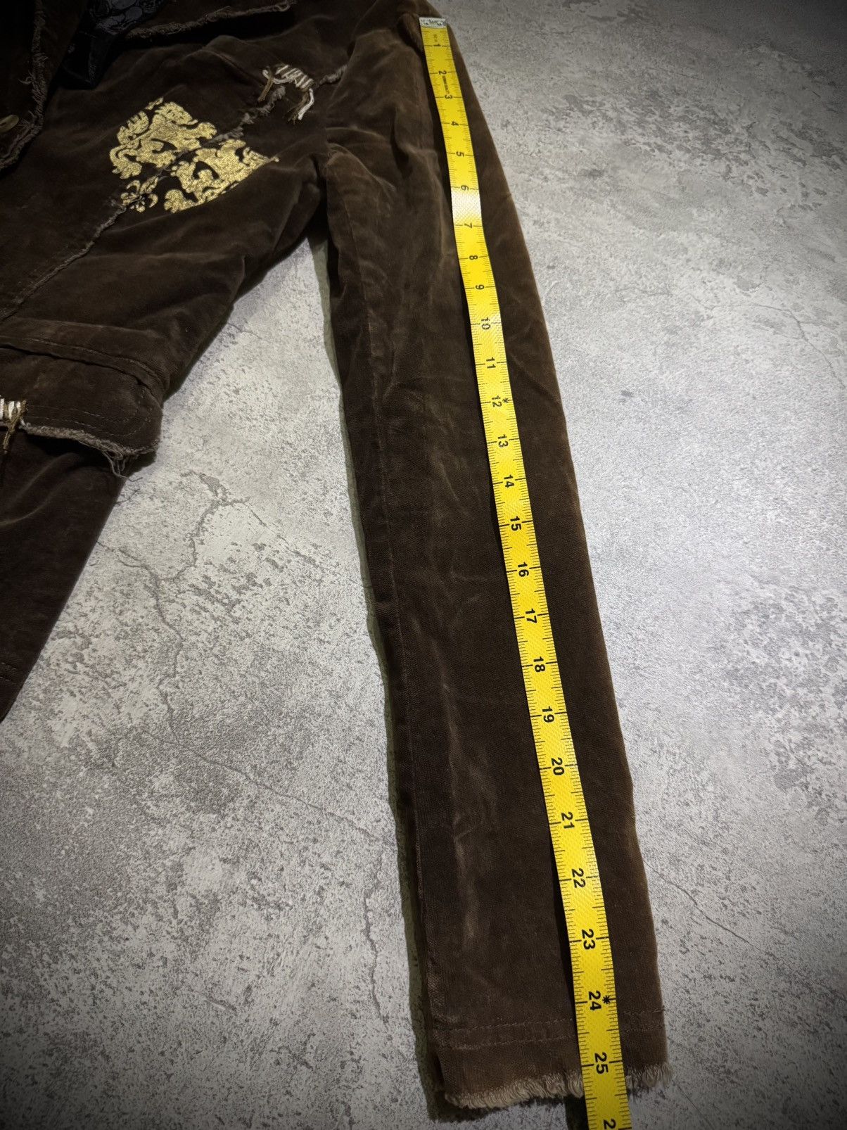 Hysteric Glamour Miss me Skull Brown Gold Foil Ifsixwasnine Velvet Blazer Size S / US 4 / IT 40 - 14 Thumbnail