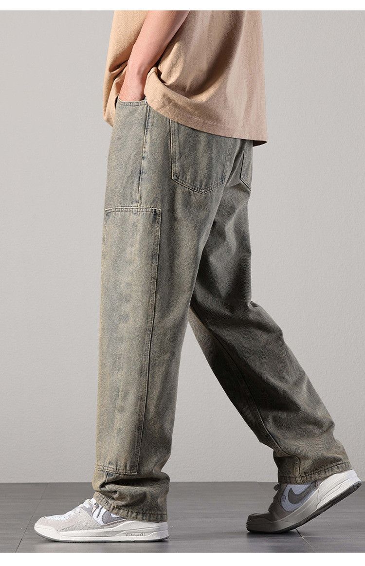 Japanese Brand × Jean Vintage washed all-match casual distressed straight jeans Size US 32 / EU 48 - 2 Thumbnail