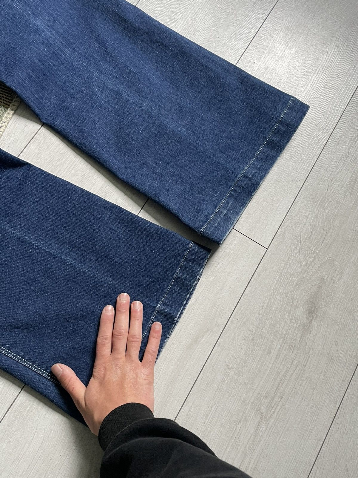 Vintage Vintage Prada Baggy Y2K Denim Flared Jeans Size 30" / US 8 / IT 44 - 6 Thumbnail