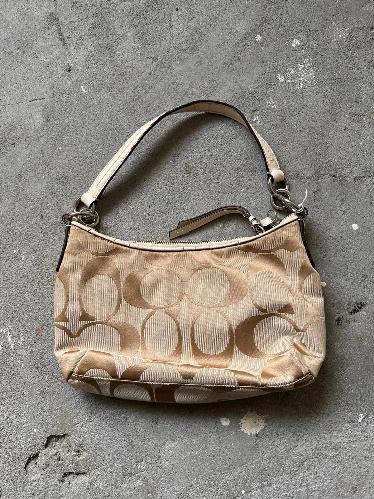 Coach Coach Signature Stripe Shoulder Bag Beige/Cream Size ONE SIZE - 5 Thumbnail