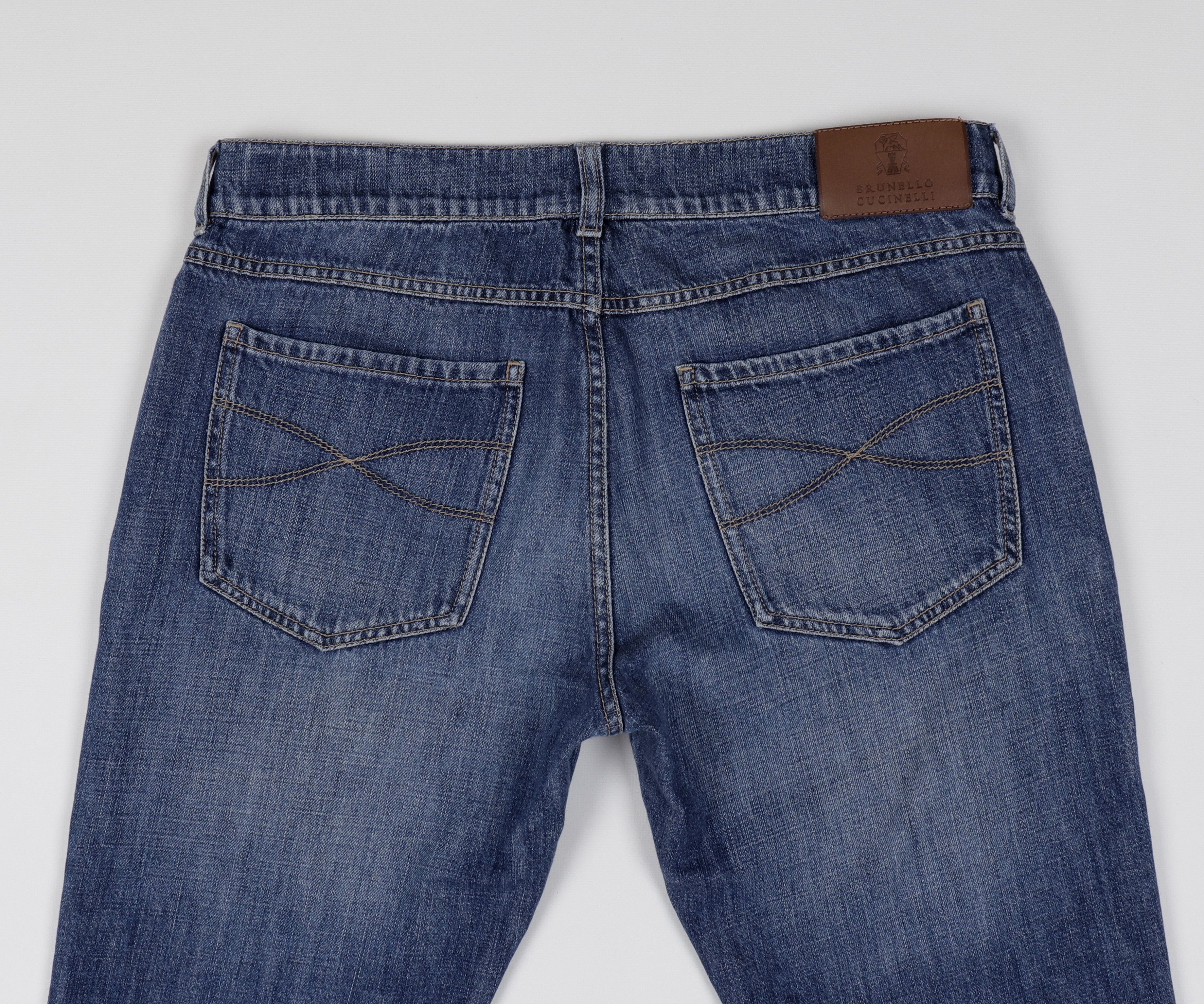Brunello Cucinelli Brunello Cucinelli Blue Cotton Jeans Size US 32 / EU 48 - 11 Thumbnail