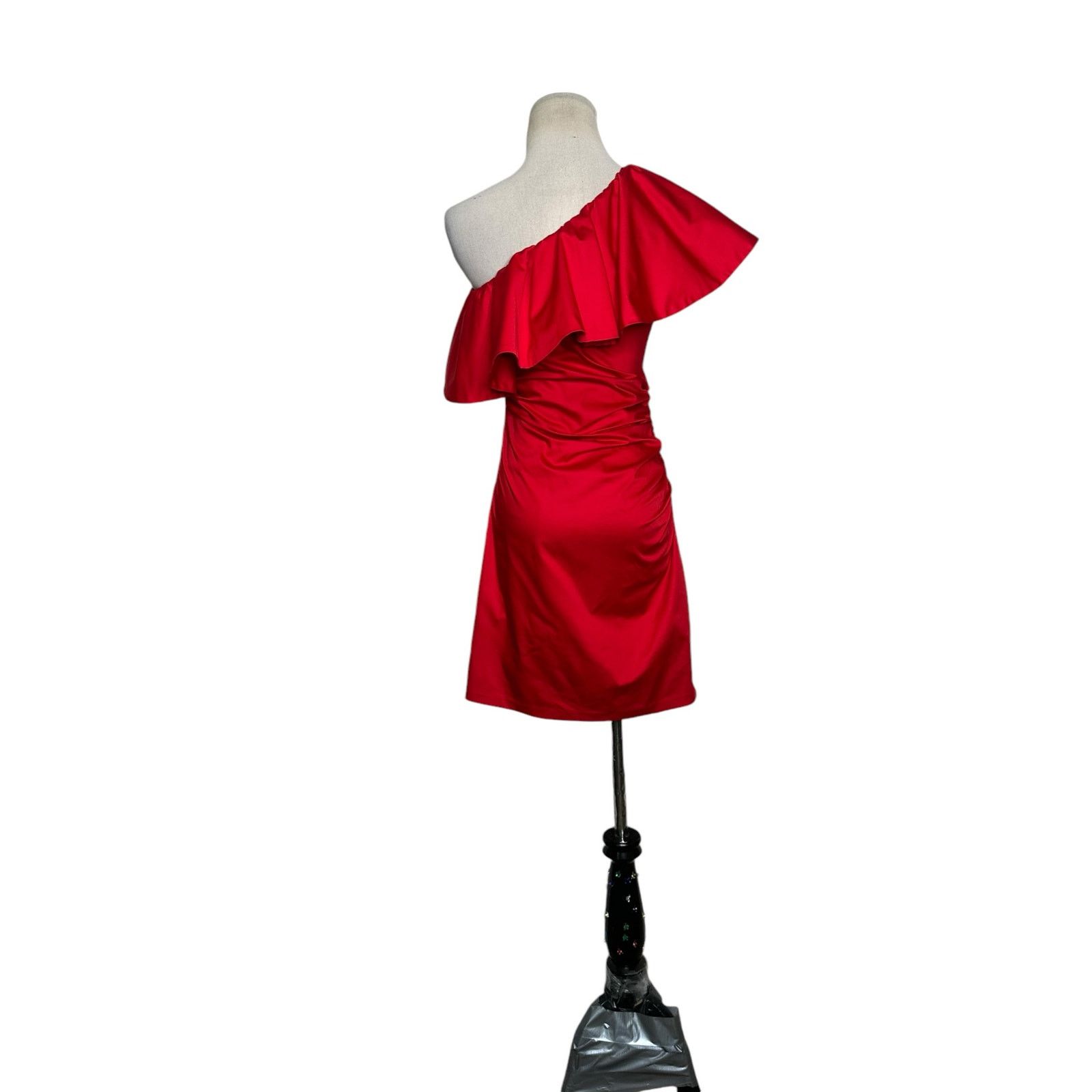 H&M H&M red one shoulder ruffled ruched mini dress size 4 Size S / US 4 / IT 40 - 11 Thumbnail