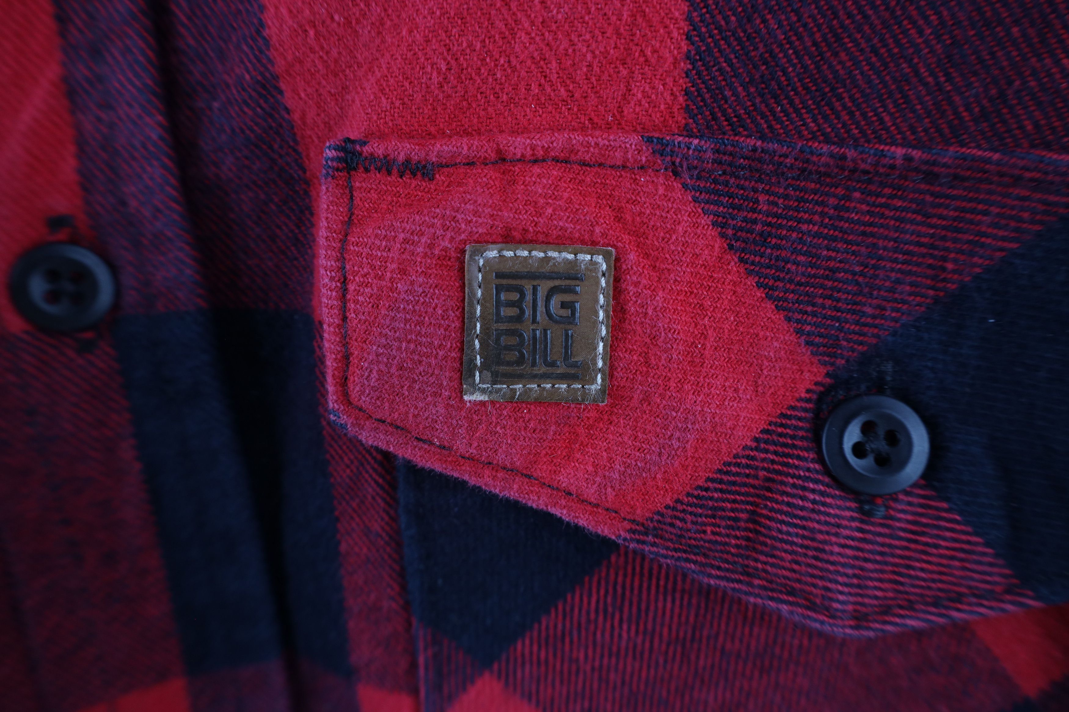 Vintage Vintage 90s Big Bill Flannel Button Shirt Buffalo Plaid USA Size US XXL / EU 58 / 5 - 4 Thumbnail