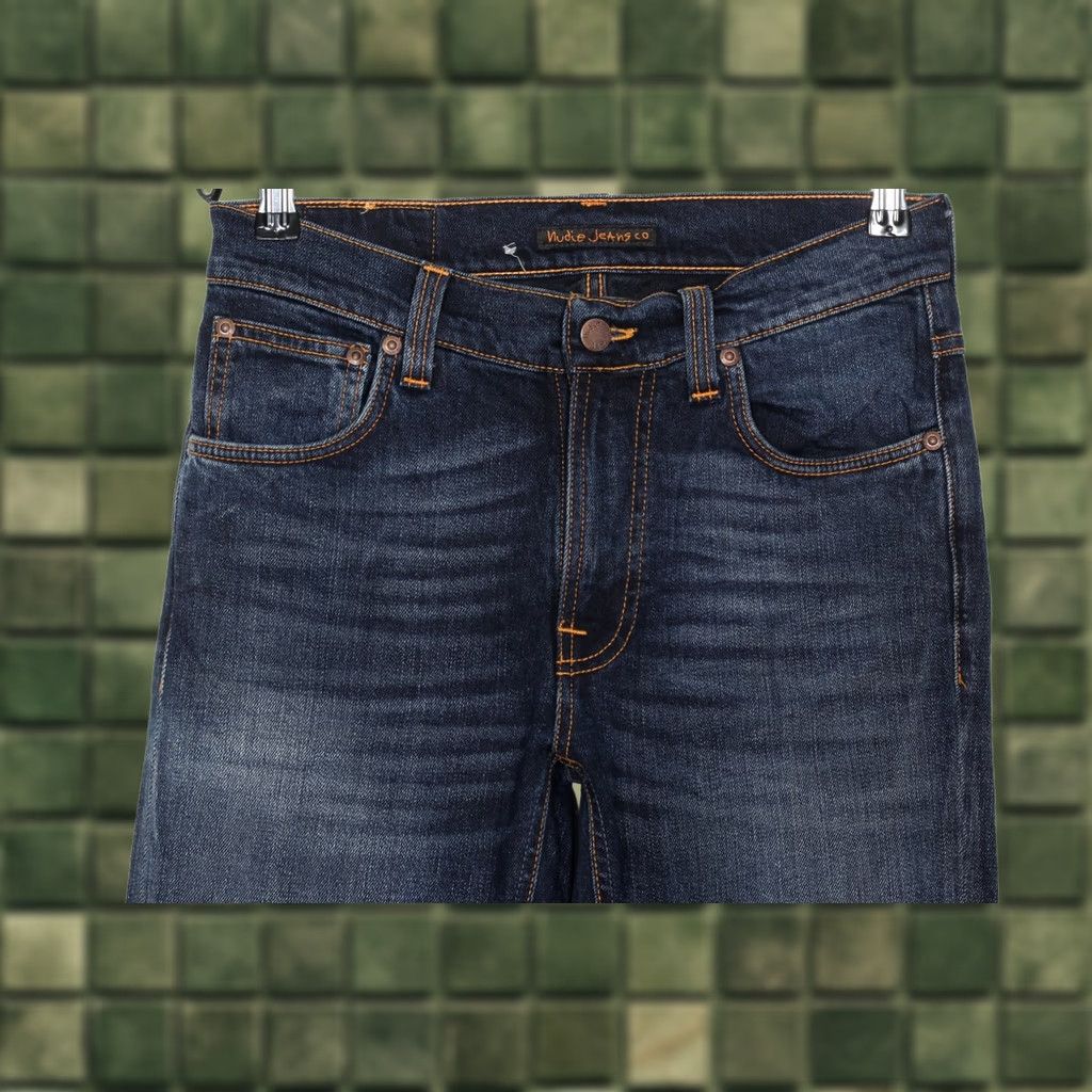 Nudie Jeans NUDIE Jeans LEAN DEAN Ink Navy Jeans Men Slim Tapered 28x32 5-Pocket Denim Stretch Mid Rise Blue Size US 28 / EU 44 - 1 Thumbnail