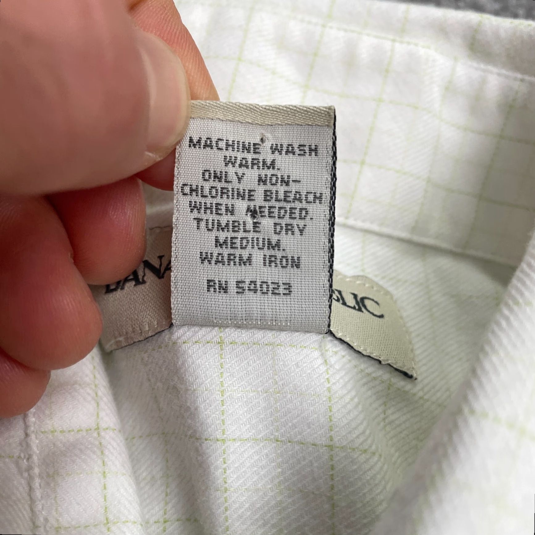 Banana Republic Banana Republic Shirt Mens Small White Check Button Down Workwear 14-14.5 Size 36R - 5 Thumbnail