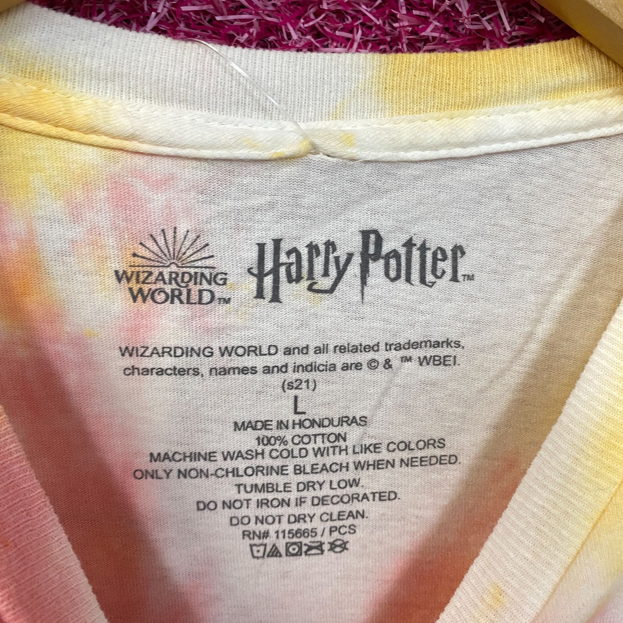 Warner Bros Harry Potter Chibi Hermoine, Ron, Harry tiedye T-shirt size Size US L / EU 52-54 / 3 - 4 Thumbnail