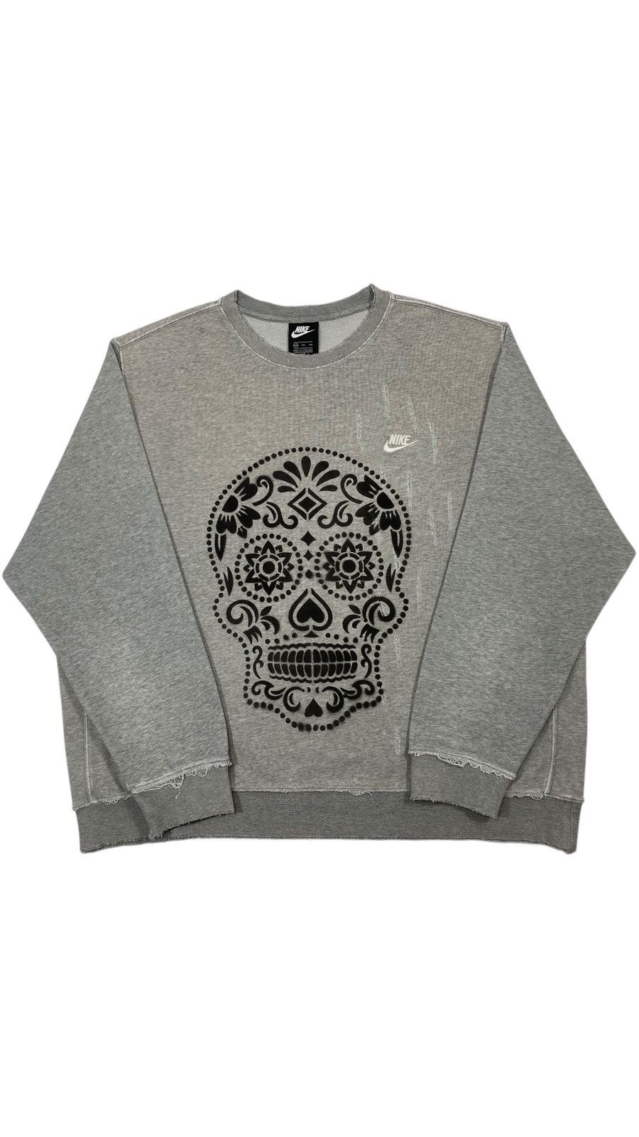 Nike Nike Distressed Mexican Skull Oversized Custom Sweatshirt Size US XXL / EU 58 / 5 - 1 Thumbnail