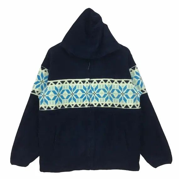 North Sea Clothing Vtg NORTH SEA ANCESTRESS Navajo Fleece Hoodie Jacket Size L / US 10 / IT 46 - 5 Thumbnail