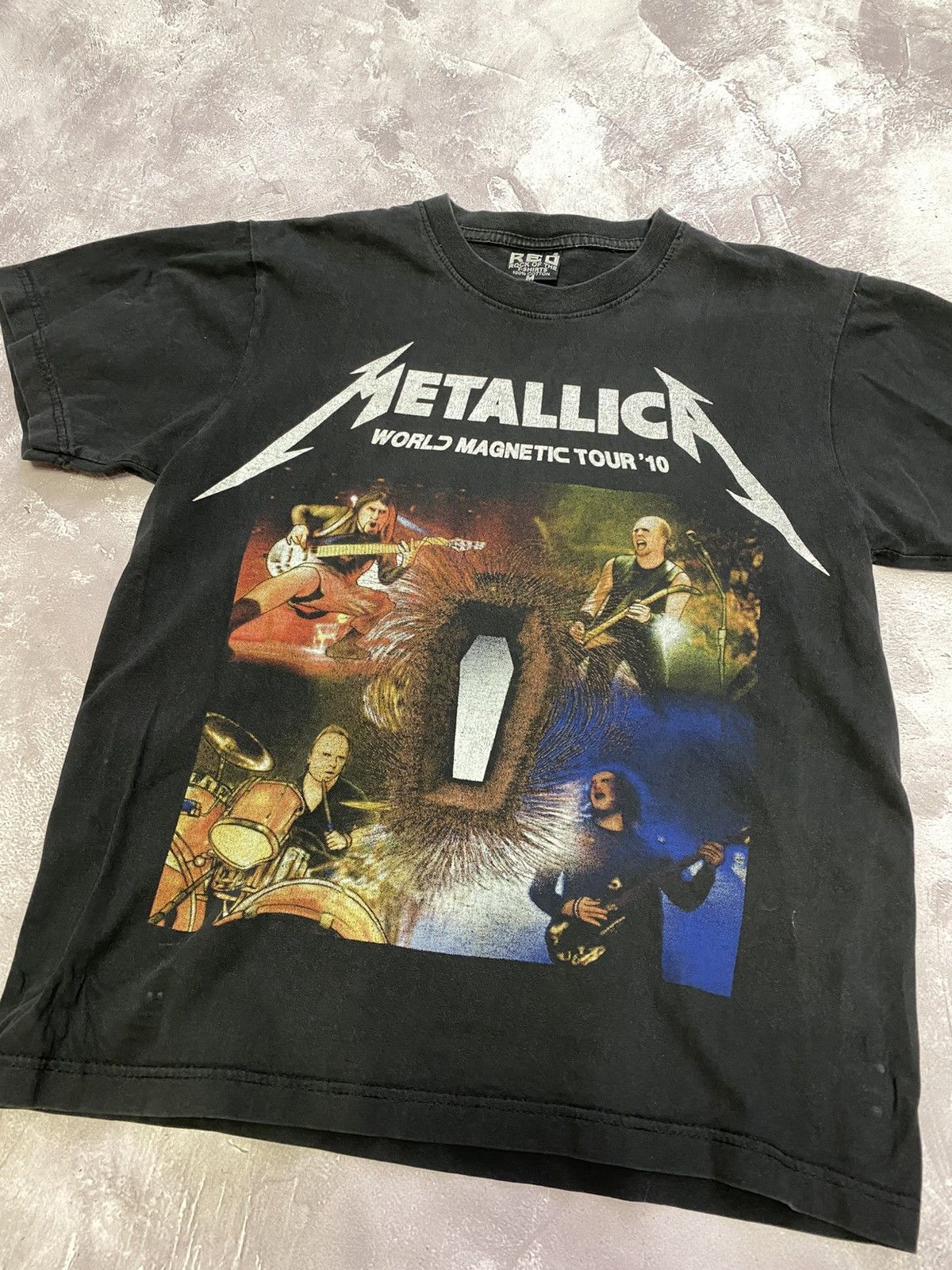 Metallica Vintage Metallica World Magnetic Tour Faded Tee Size US M / EU 48-50 / 2 - 2 Thumbnail