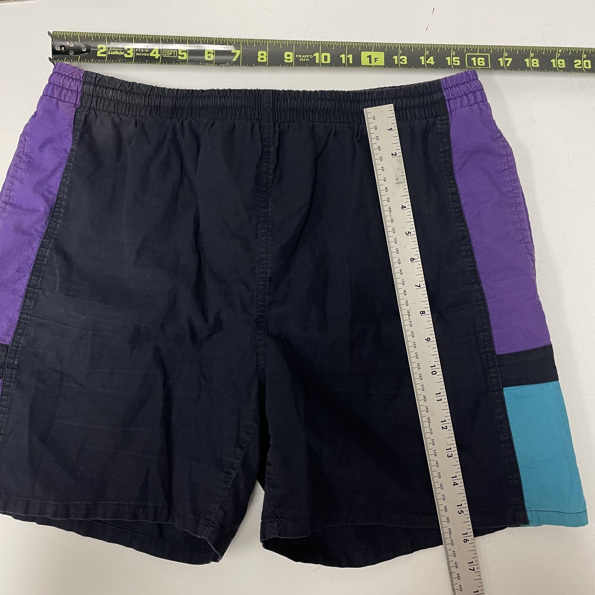 Other Vtg Campus Black Purple COLOR BLOCK Swim Trunks Size US 32 / EU 48 - 8 Thumbnail