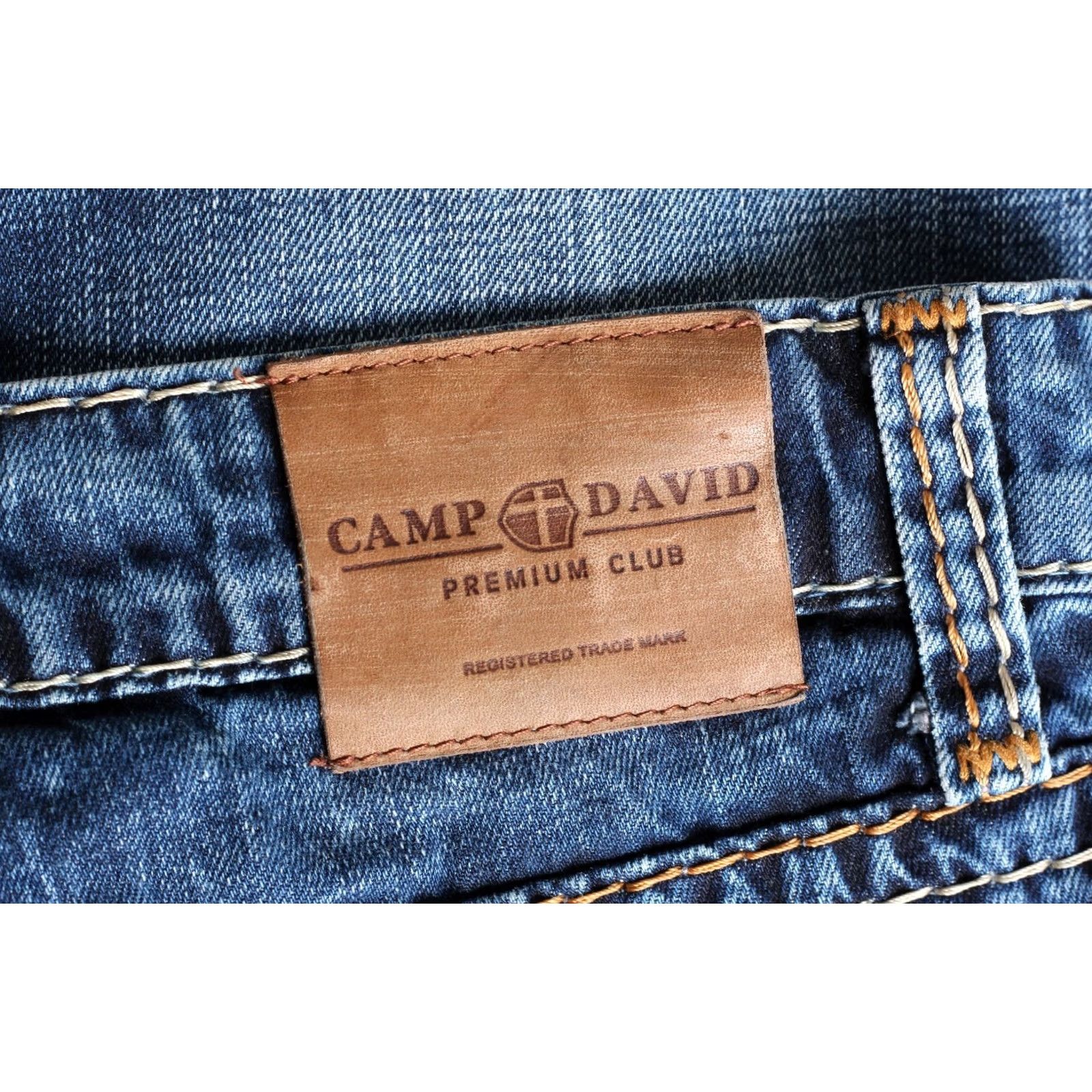 Vintage CAMP DAVID Jeans Men 32/34 Regular Straight DZ5845 Blue 5-Pocket Denim Mid Rise Cotton Jeans Size US 32 / EU 48 - 3 Thumbnail