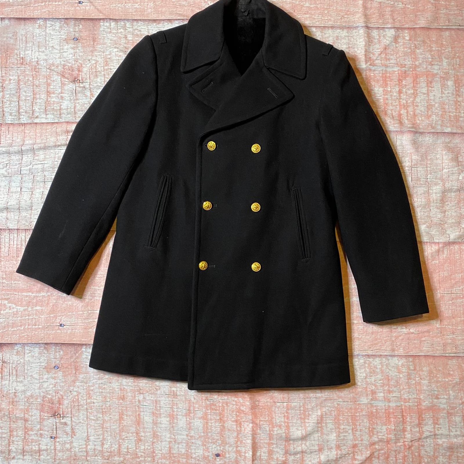 Other Neptune Garment Co Black Wool Military Pea Coat Size Small Size US S / EU 44-46 / 1 - 2 Preview
