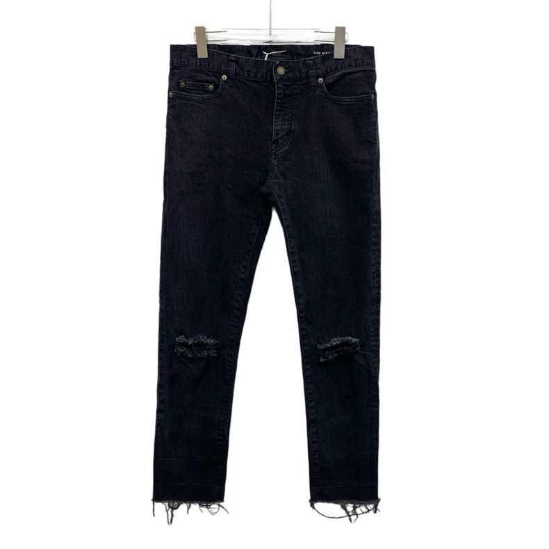 Saint Laurent Paris Saint Laurent Black ripped casual denim pants 2504-Nextarro Size US 32 / EU 48 - 1 Thumbnail