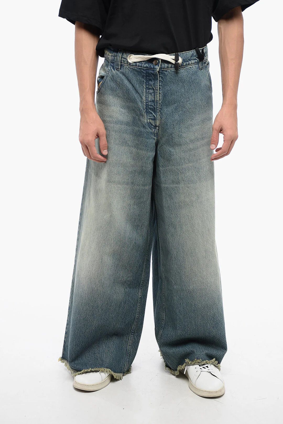 Moncler × Palm Angels og1mm0426 Ultra Wide-Leg Jeans in Light Blue Size US 32 / EU 48 - 1 Thumbnail