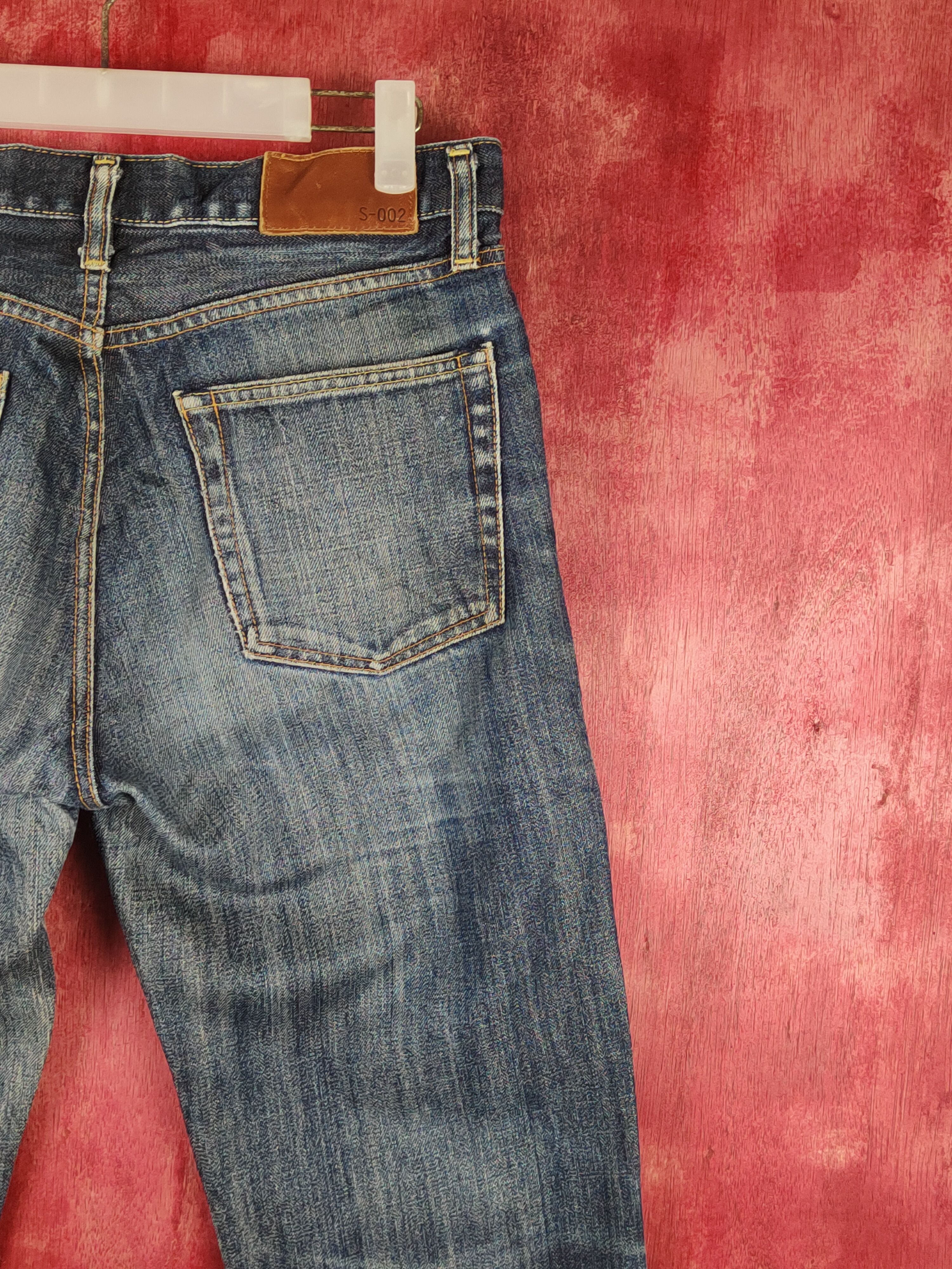 Japanese Brand Uniqlo Dark Blue Faded Distressed Ripped Jeans #S1652 Size US 32 / EU 48 - 11 Thumbnail
